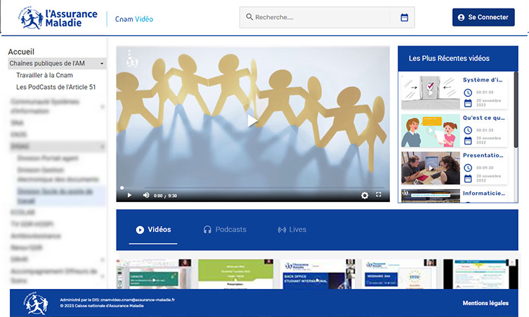 Portail vidéo de la CNAM