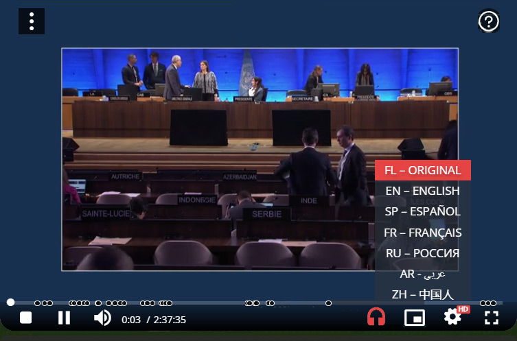 vidéo Live multilingue (8 langues)